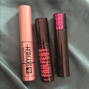 Lancome Monsieur Big Mascara - Black & Pink. Maybelline& benefit too.Set bundle!